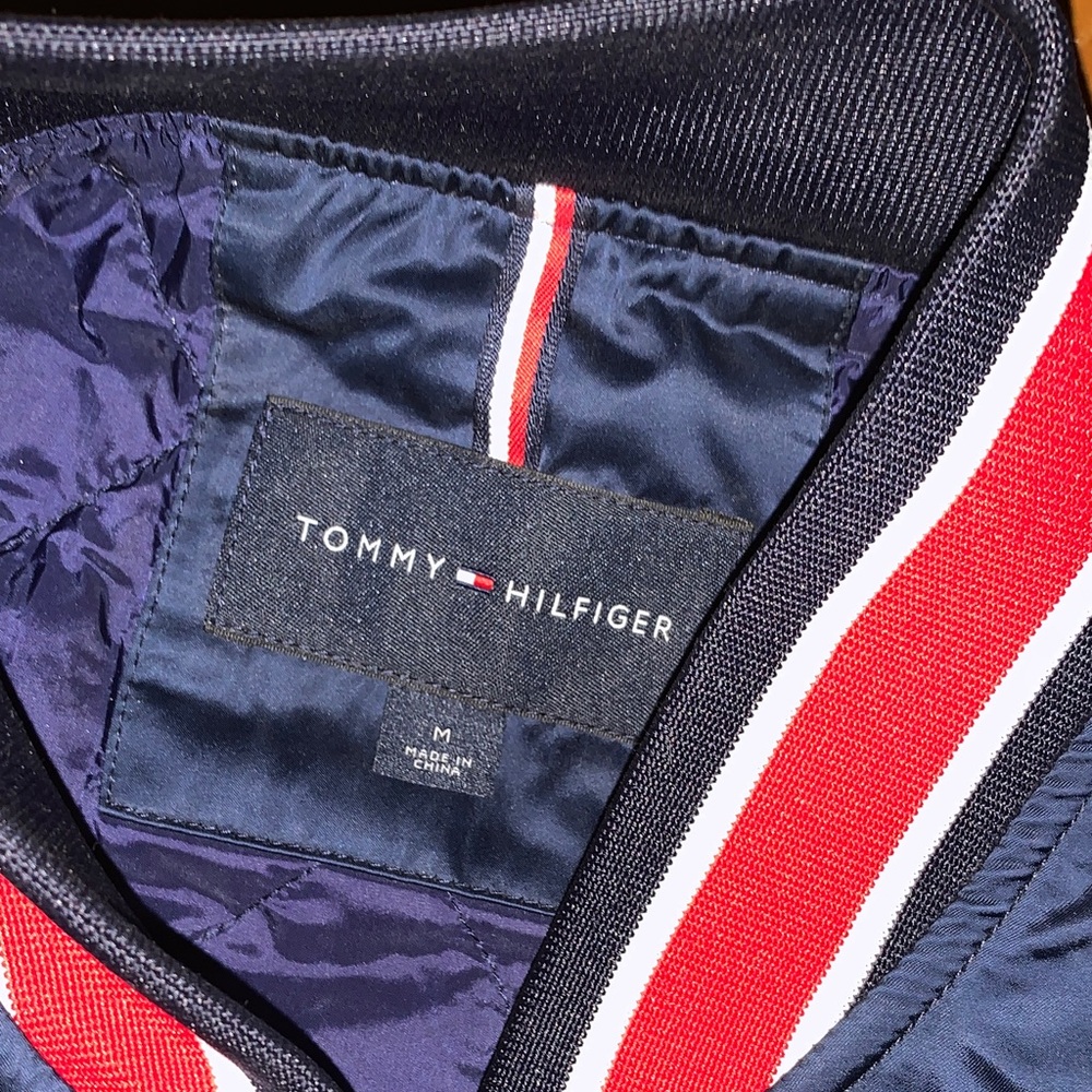 Tommy Hilfiger Navy, Red & White Varsity Bomber Jacket NWOT - Picture 2 of 3